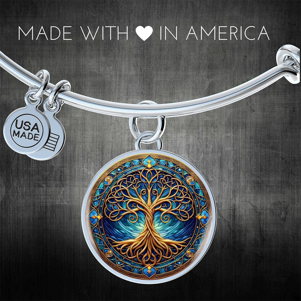 Stained Glass Tree of Life Necklace