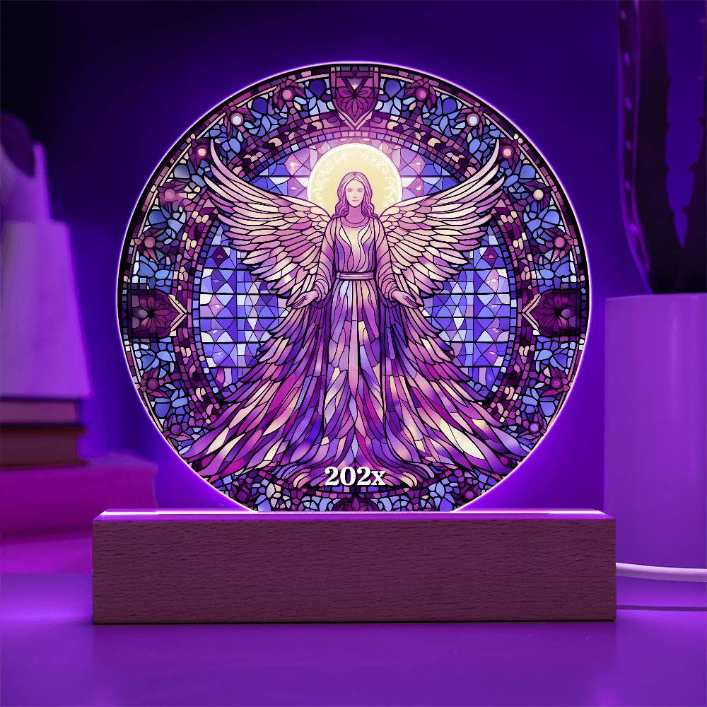 Angel Stained Glass Style Plaques