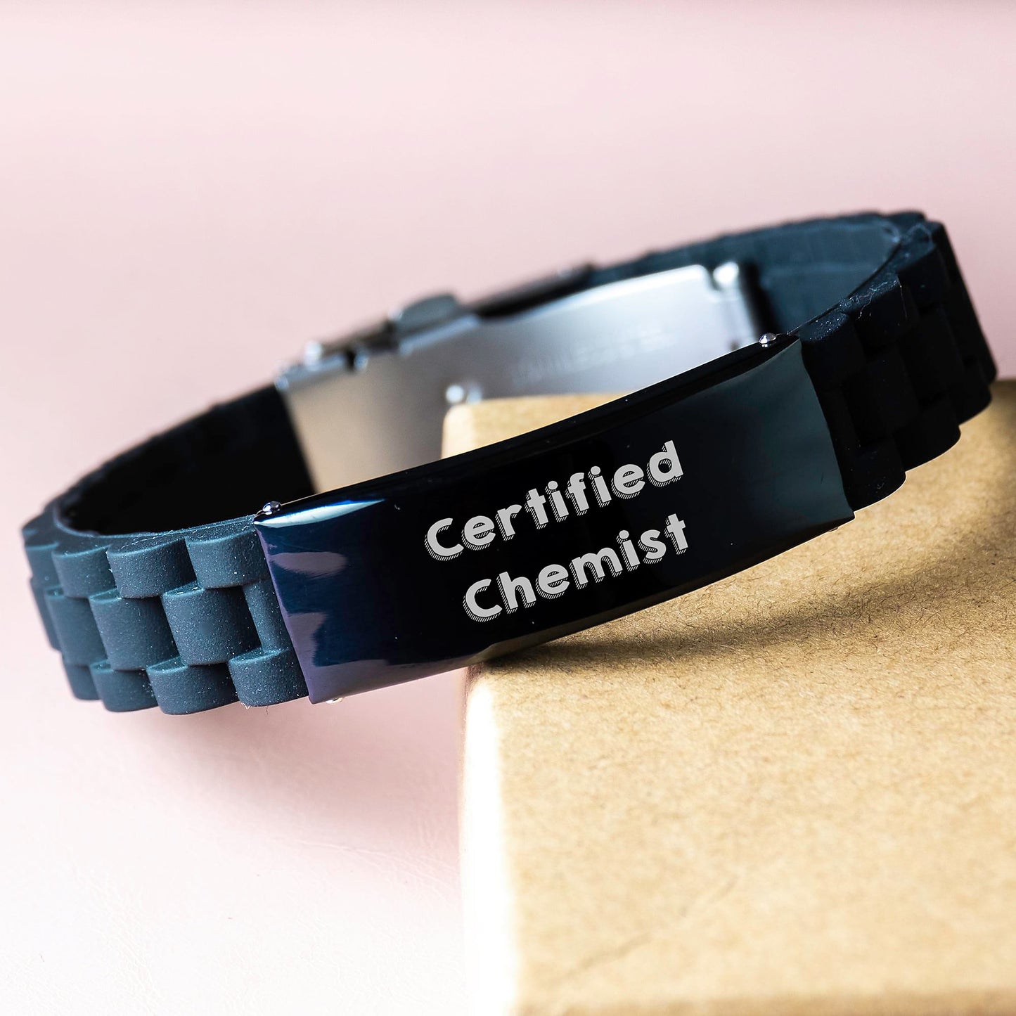 Gifts from a Certified Chemist for the Birthday of a Friend, Funny Glide lock Clasp Bracelet for Men or Women, Chemist Gift - Image 3
