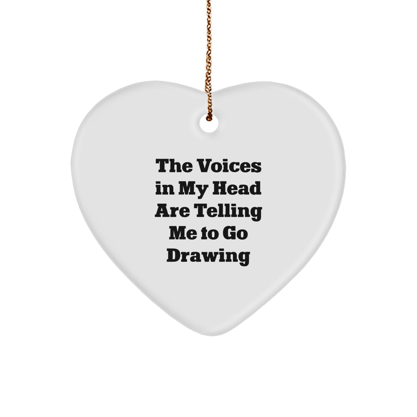 Drawing Heart Ornament Funny Gifts from Friends and Family for Drawing Enthusiasts - Christmas Unique Finds - Image 1