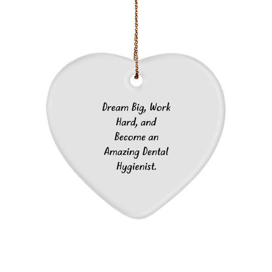 Dental Hygienist Gifts from Men, Funny Inspirational Quote Heart Ornament for Women, Gifts for Dental Hygienist, Christmas Unique Presents - Image 1