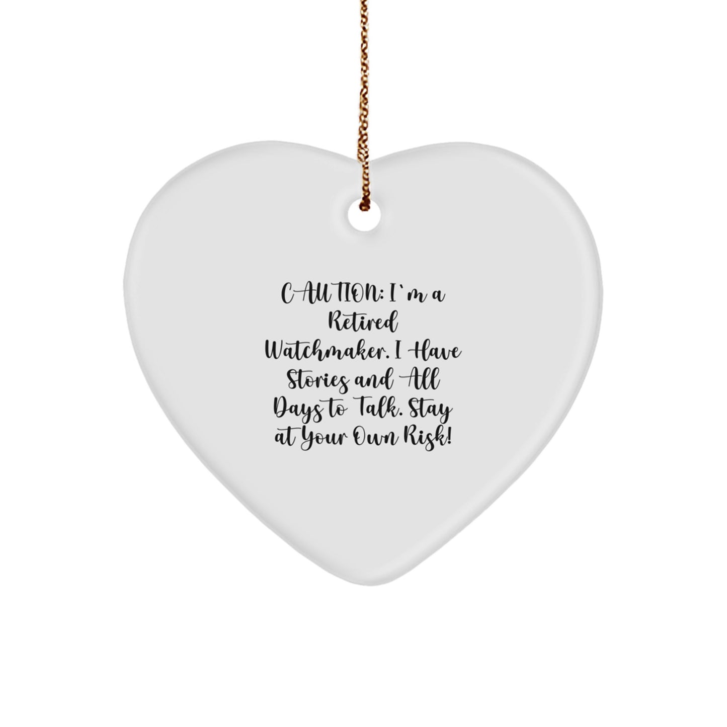 Watchmaker Heart Ornament Gifts from Friends - Funny, Cute, Heartfelt, Watchmaker Gifts, Christmas Decorations - Image 1
