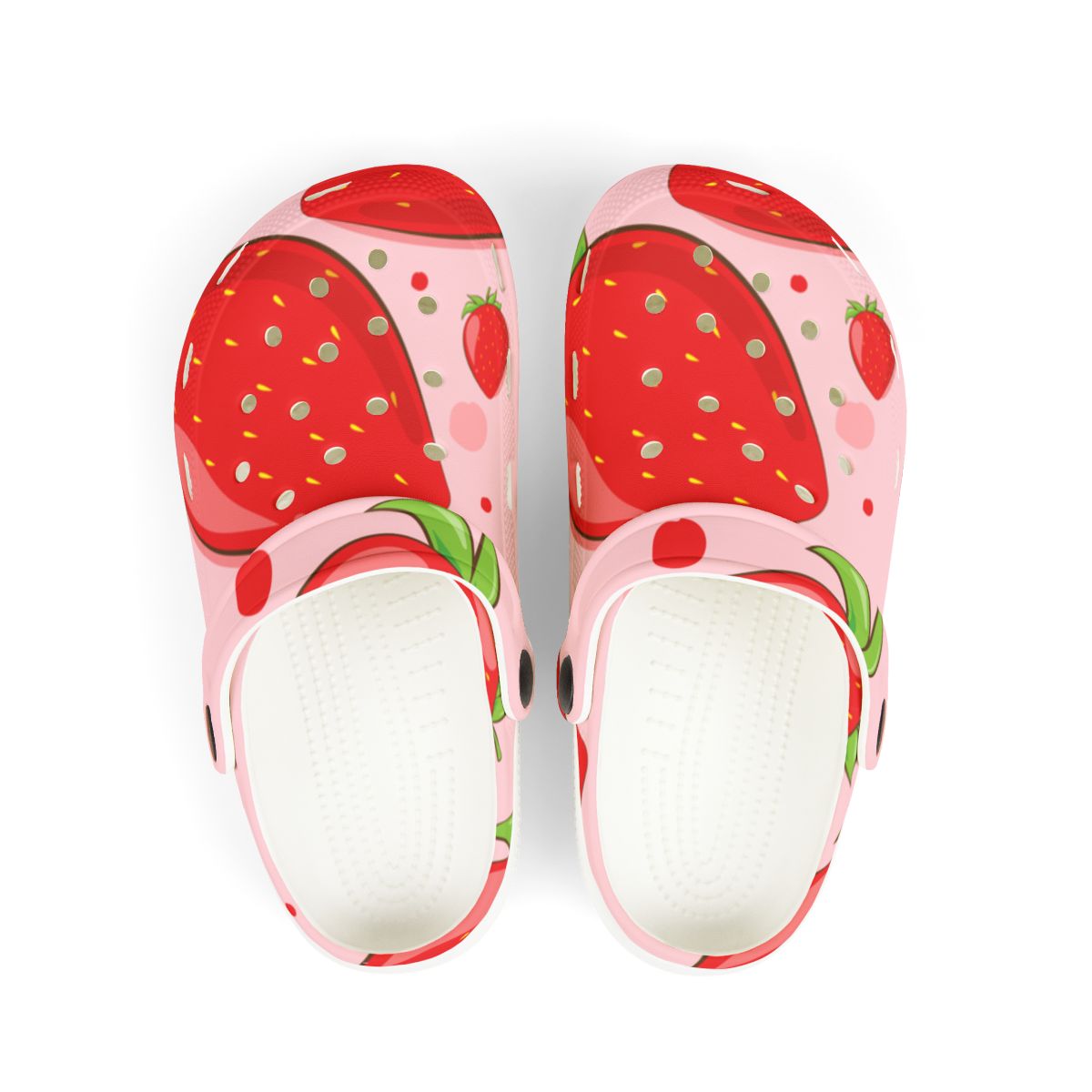 Strawberry Sandals for Adults & Kids – Cute Fruit Print Garden Shoes, Lightweight EVA Slip-Ons, Comfy Summer Footwear