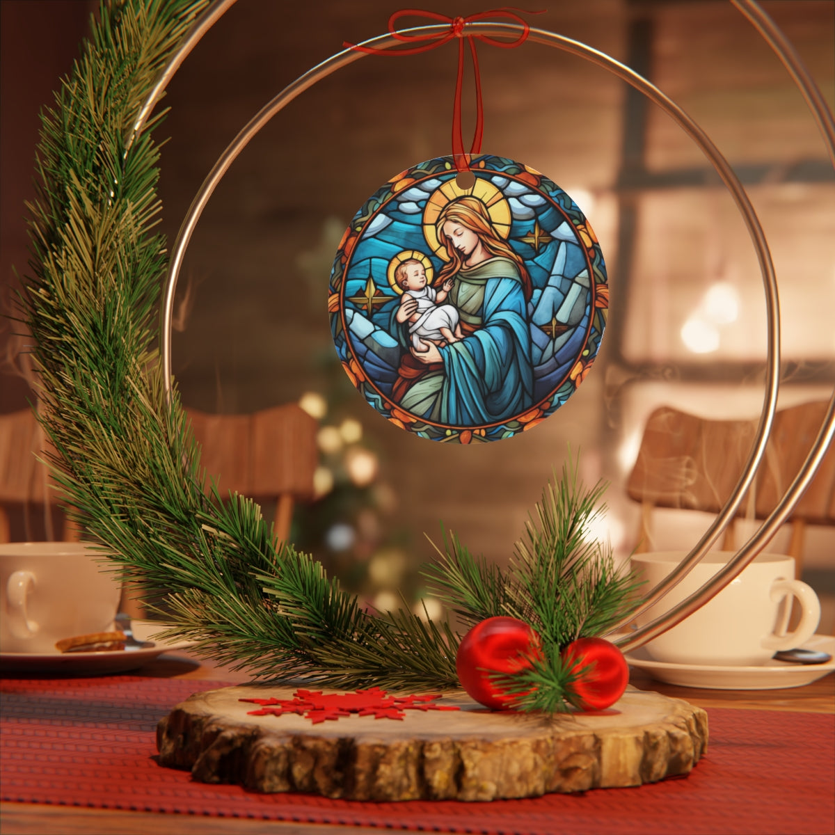 Orthodox Catholic Stained Glass Ornament and Keychain