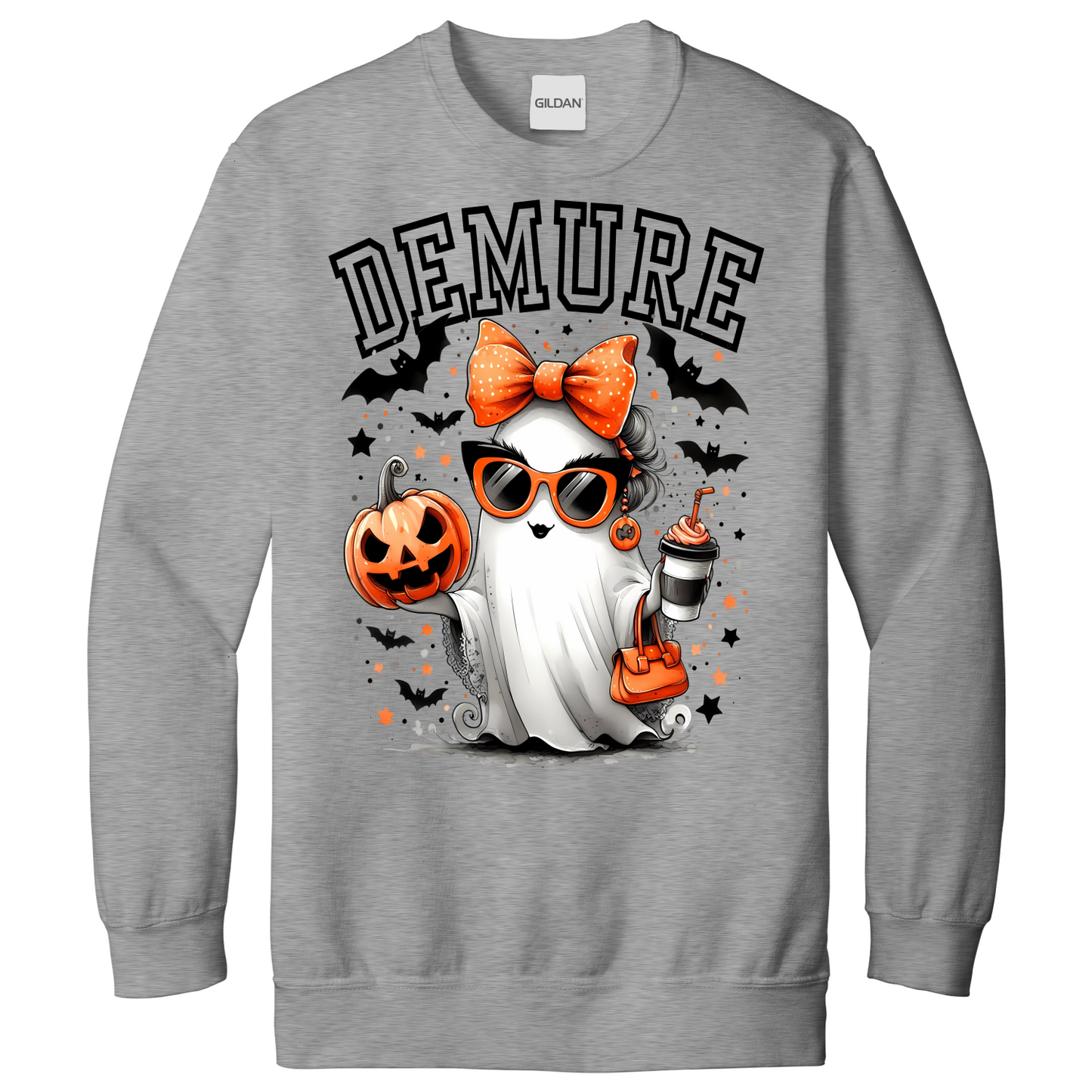 Very Demure Very Cutesy Halloween Ghost Sweatshirt