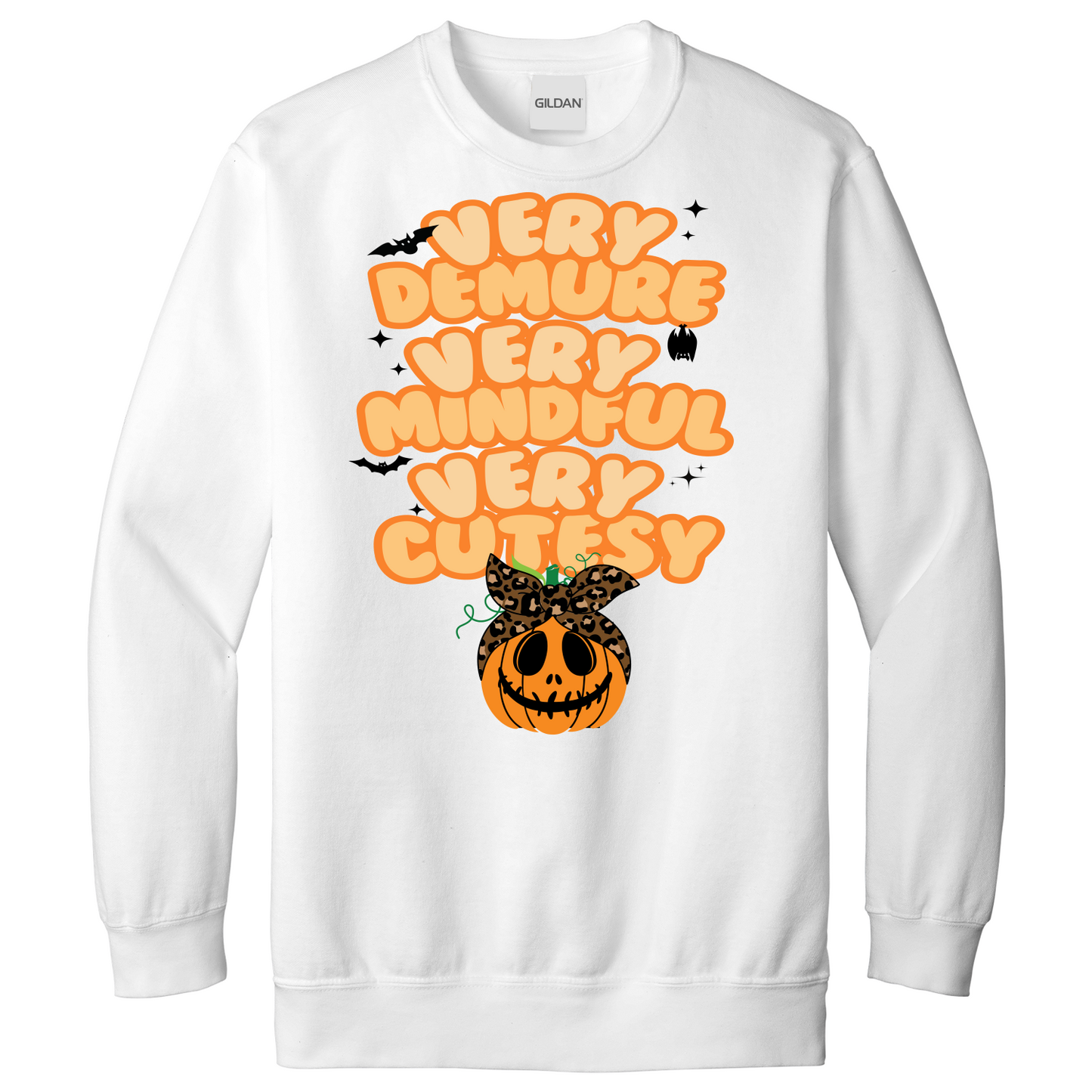 Very Demure Very Mindful Very Cutesy Pumpkin Sweatshirt