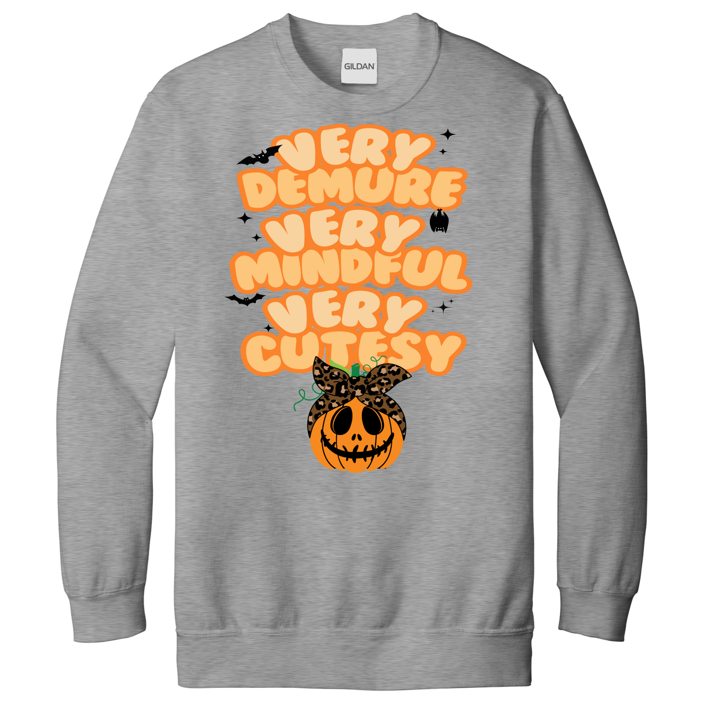 Very Demure Very Mindful Very Cutesy Pumpkin Sweatshirt