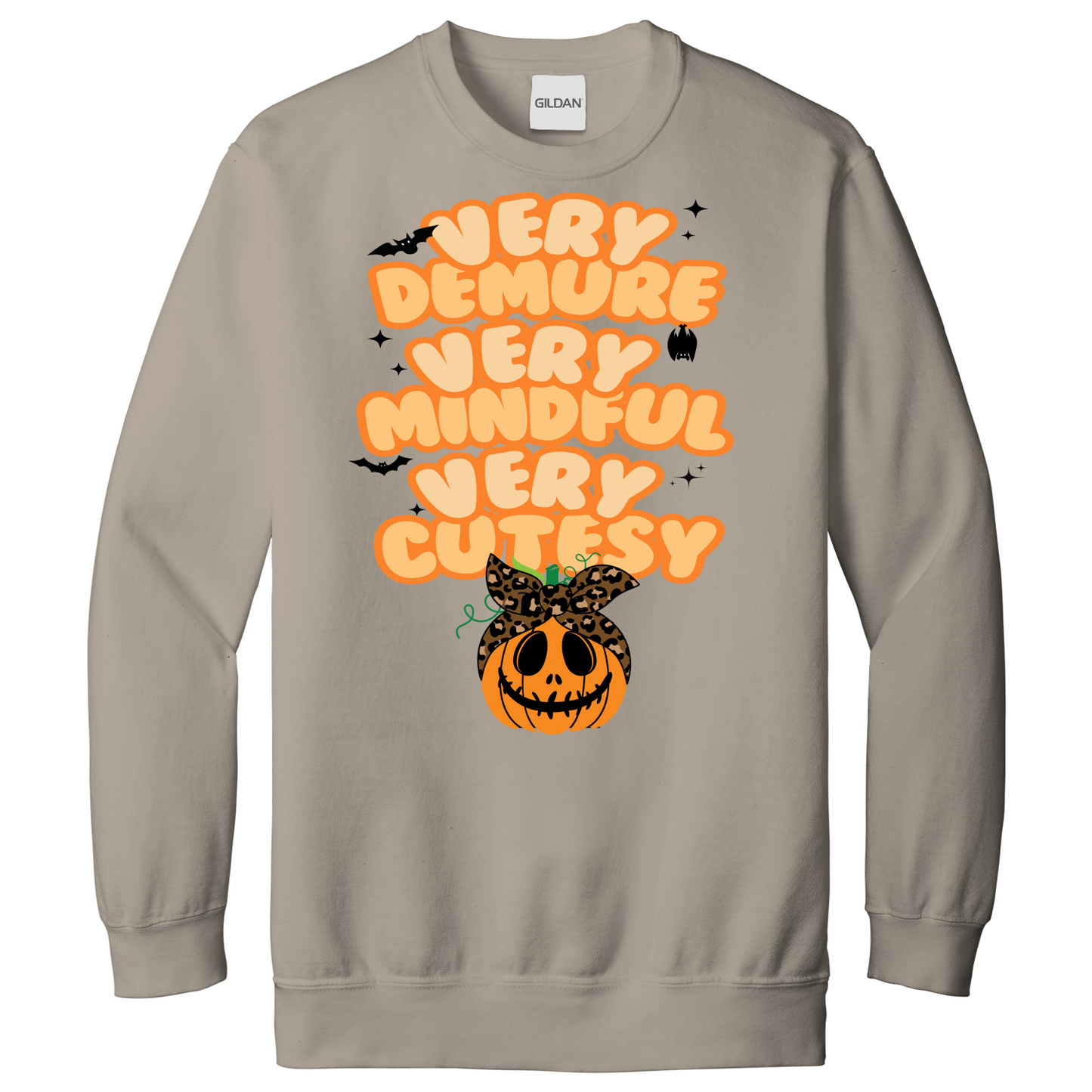 Very Demure Very Mindful Very Cutesy Pumpkin Sweatshirt