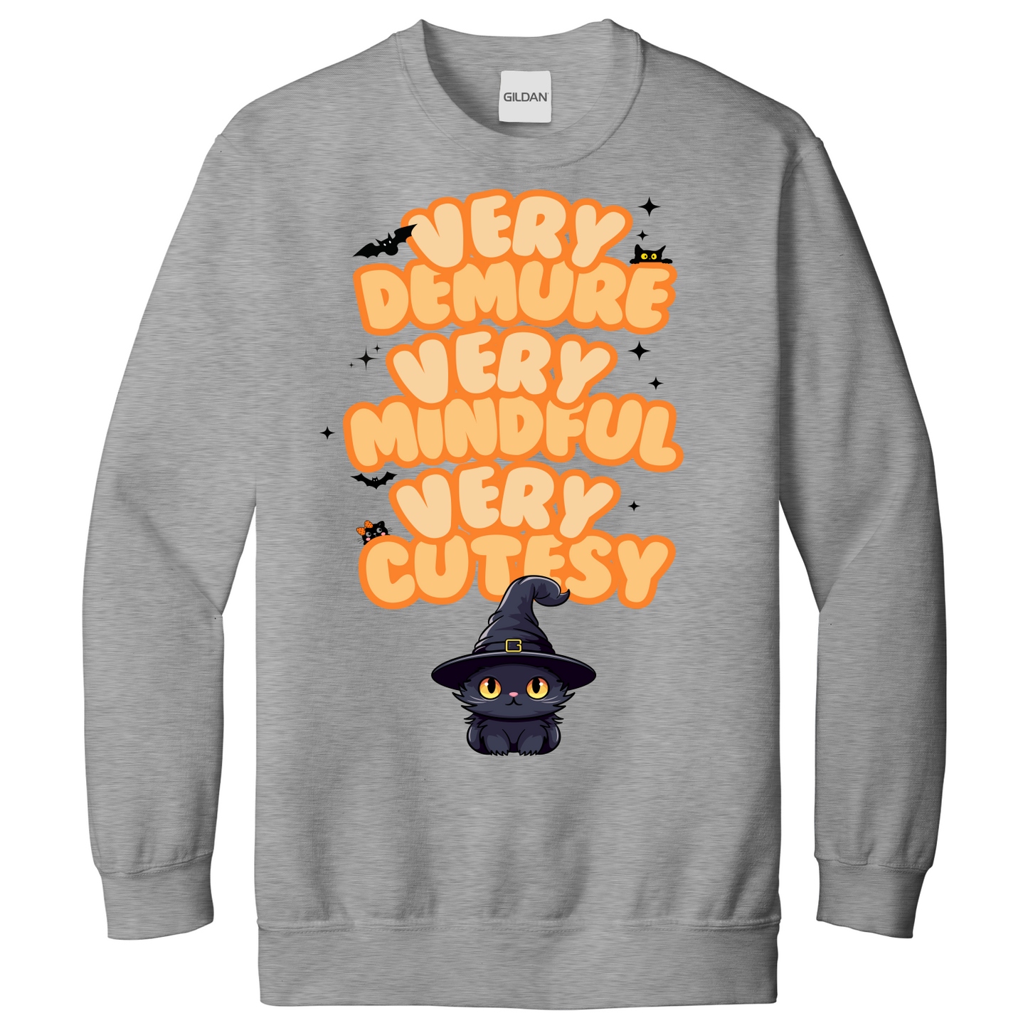 Very Demure Very Mindful Very Cutesy Cat Sweatshirt