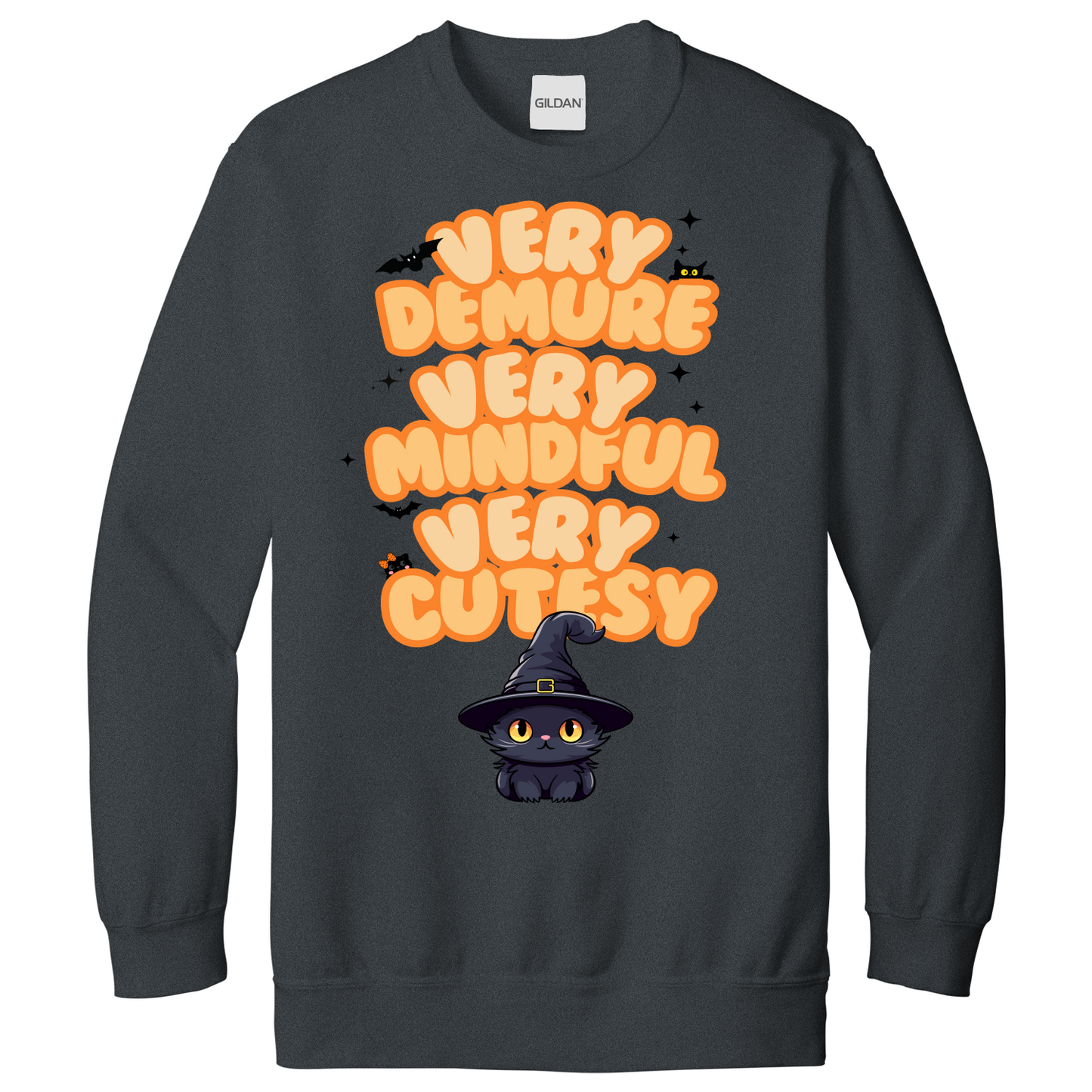 Very Demure Very Mindful Very Cutesy Cat Sweatshirt