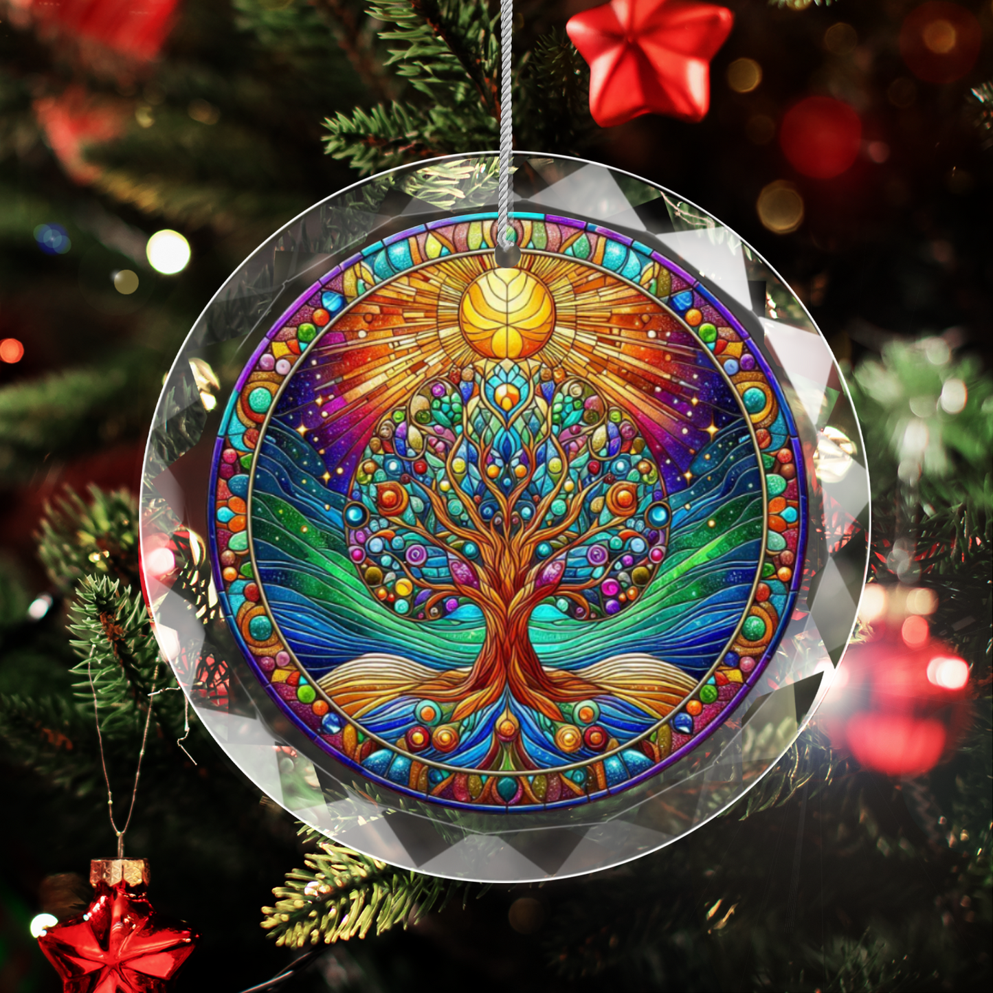 Glass Tree of Life Ornament