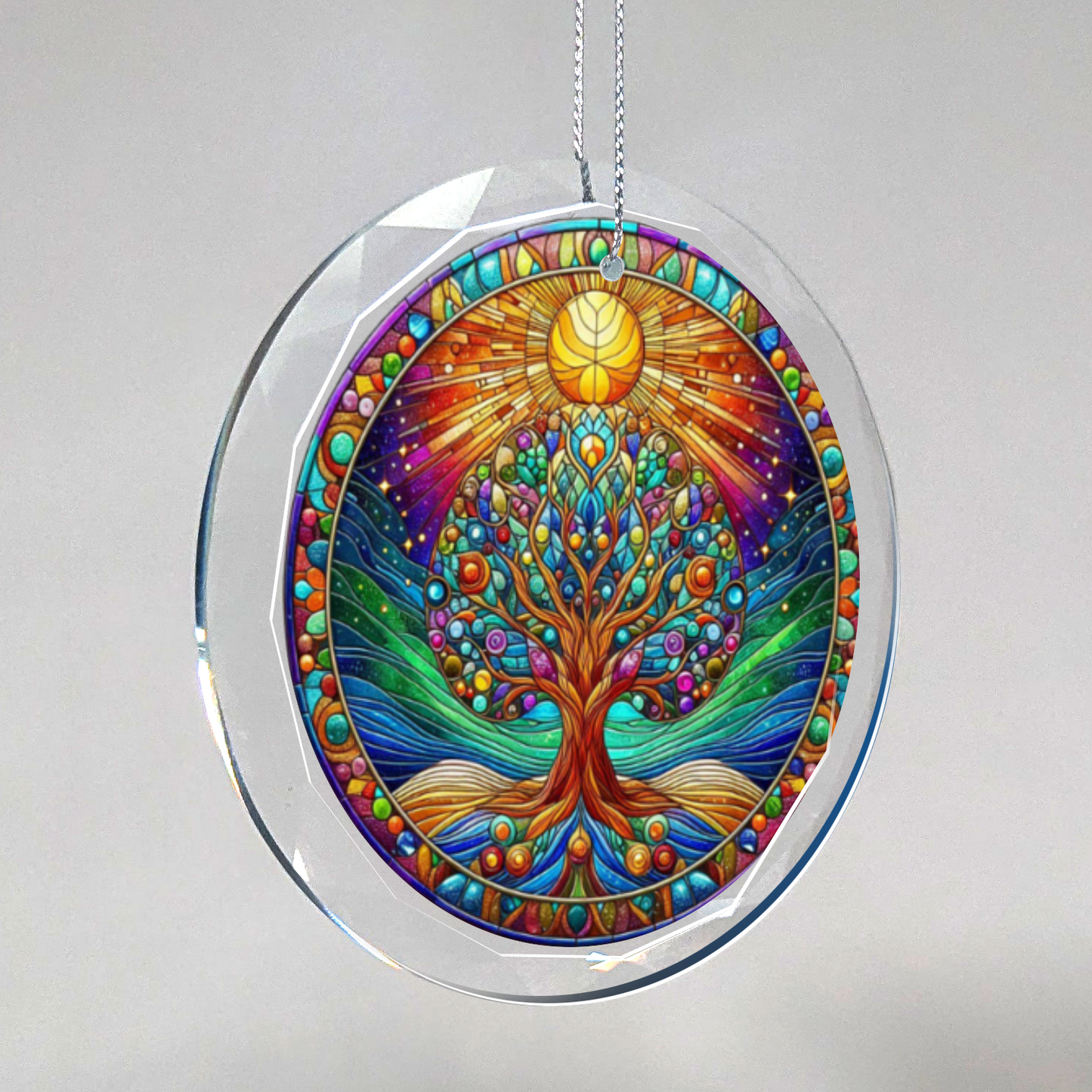 Glass Tree of Life Ornament