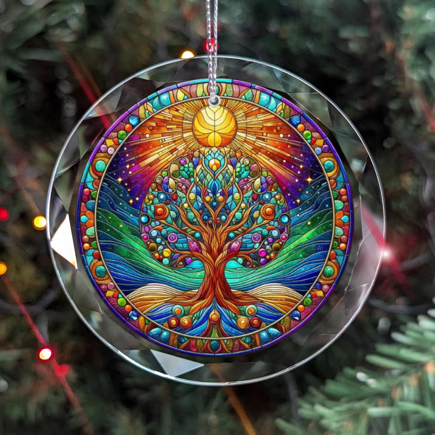 Glass Tree of Life Ornament