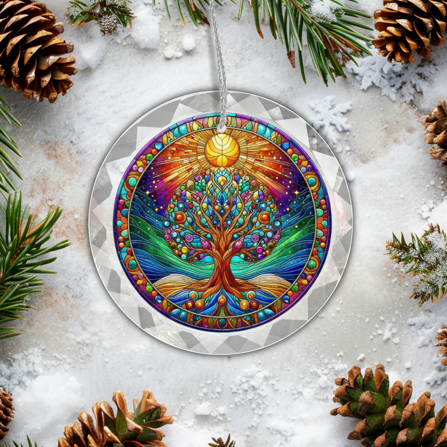 Glass Tree of Life Ornament