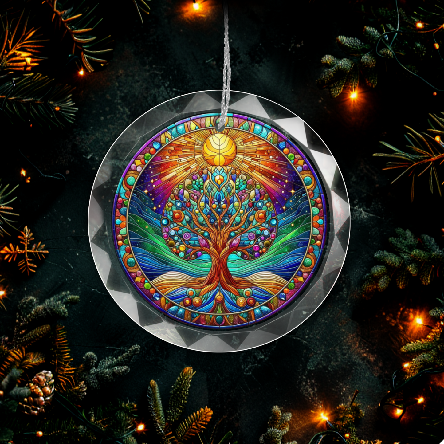 Glass Tree of Life Ornament
