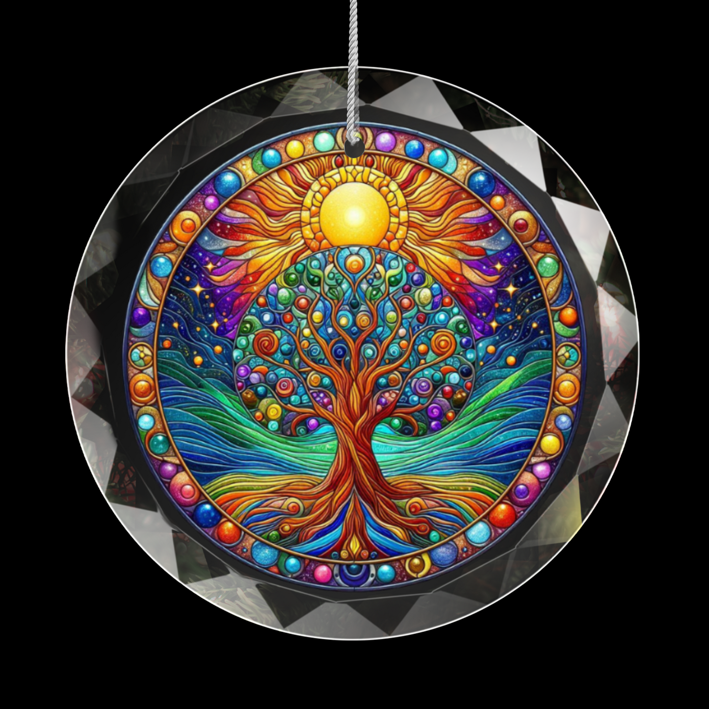 Glass Tree of Life Ornament