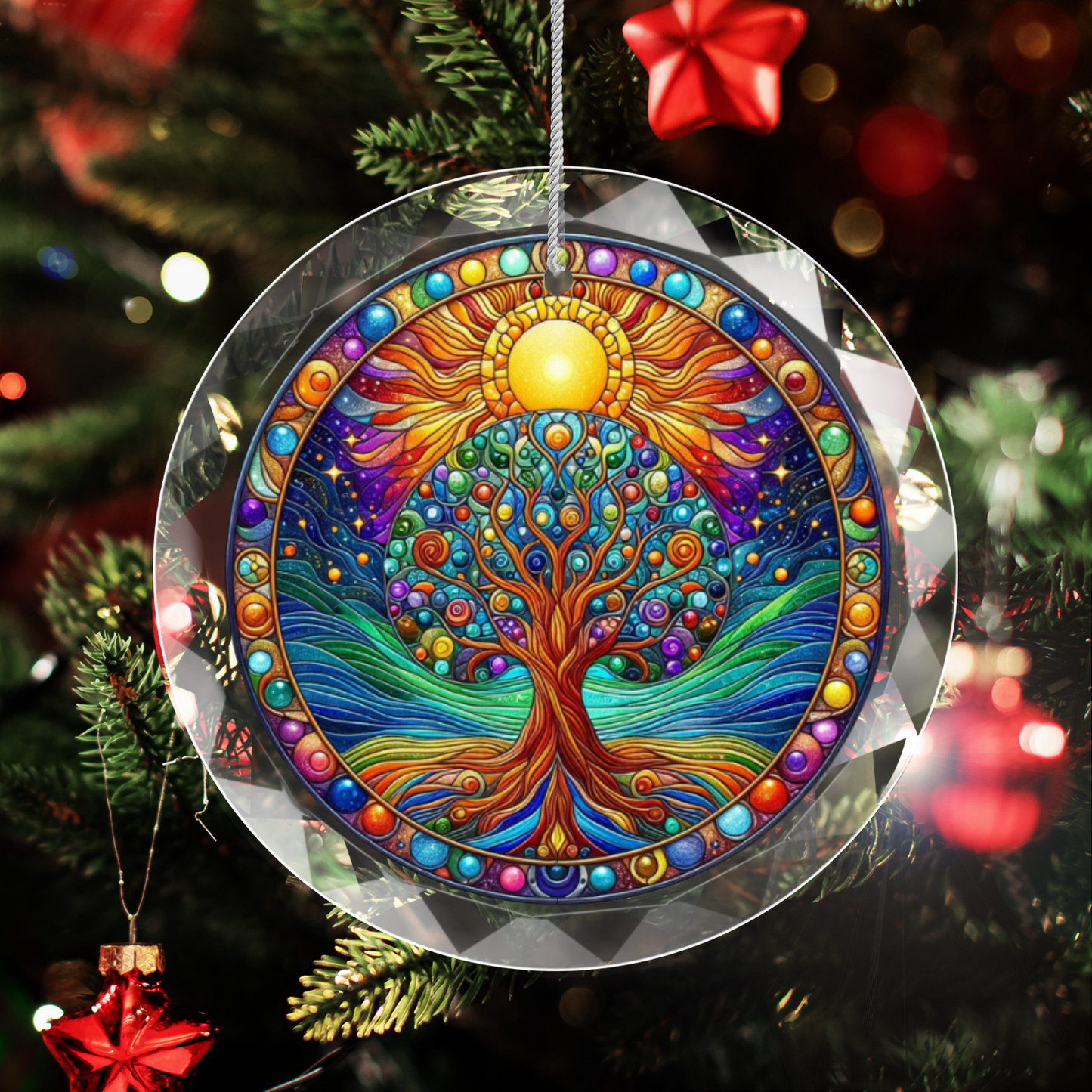 Glass Tree of Life Ornament