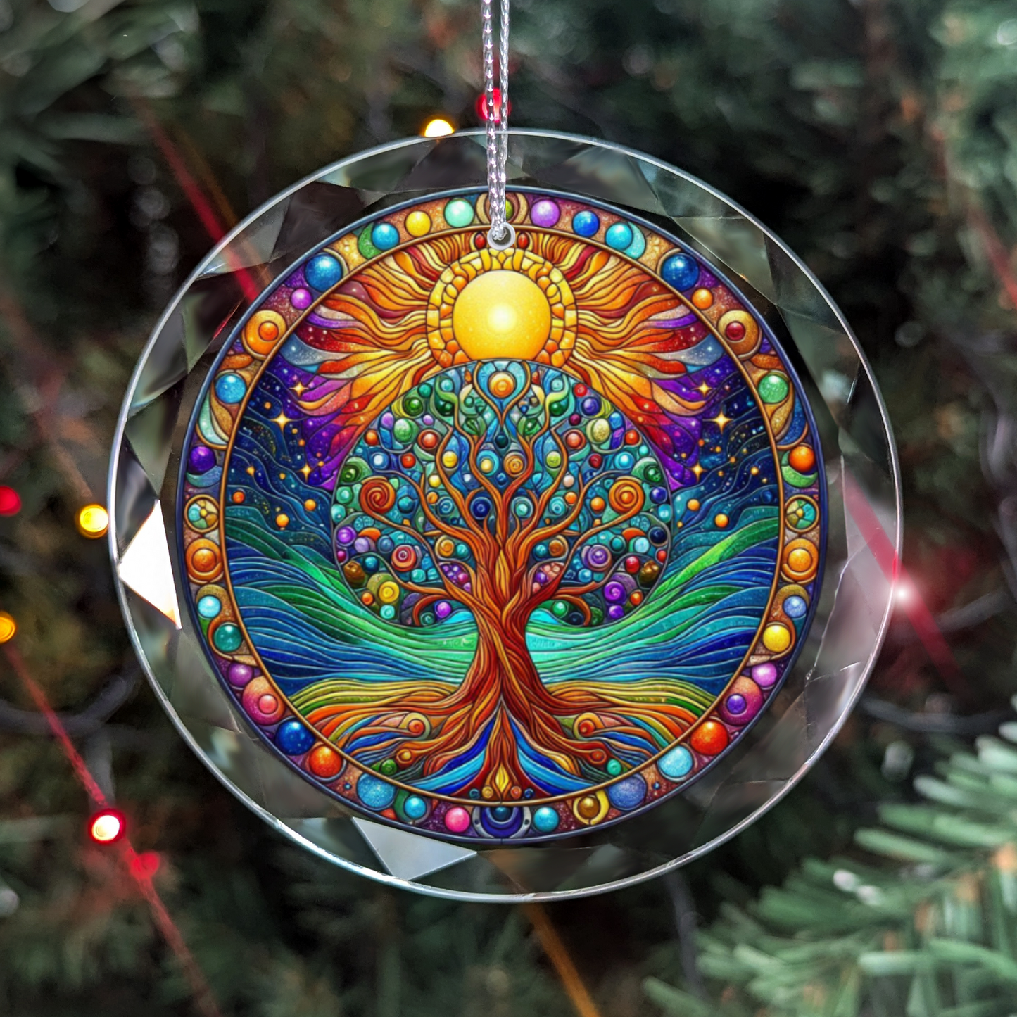 Glass Tree of Life Ornament