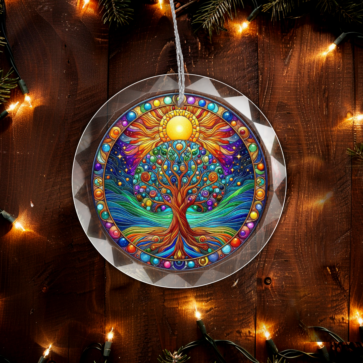Glass Tree of Life Ornament