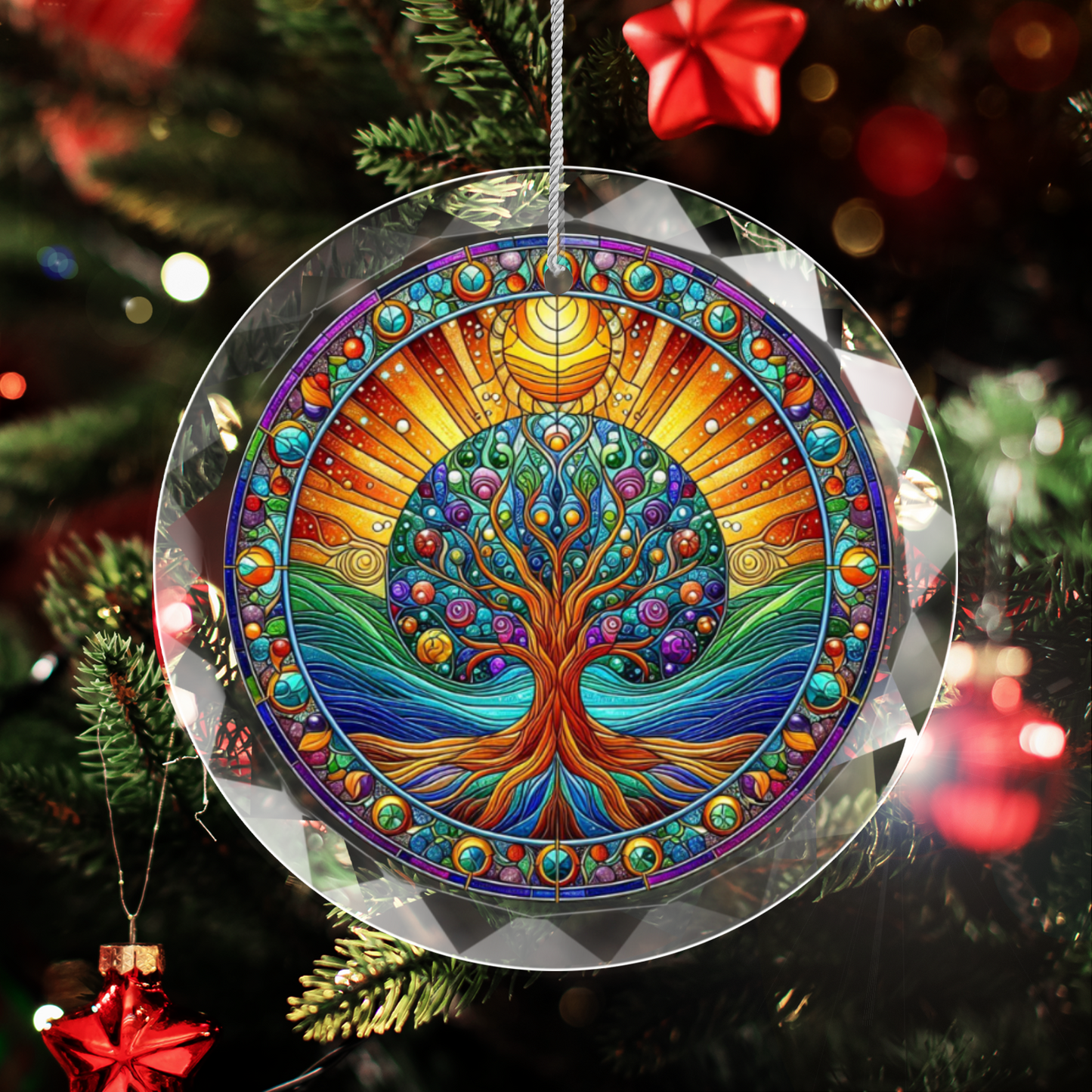 Glass Tree of Life Ornament