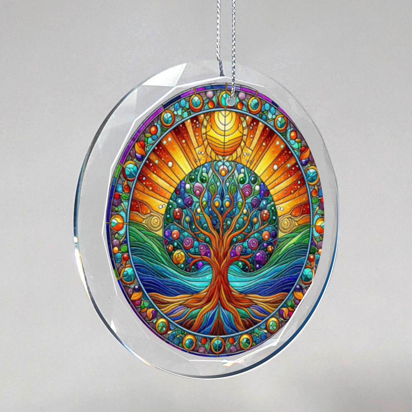 Glass Tree of Life Ornament
