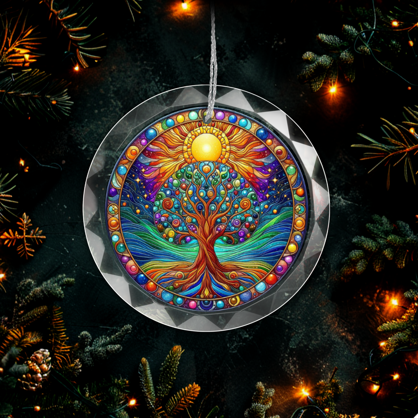 Glass Tree of Life Ornament