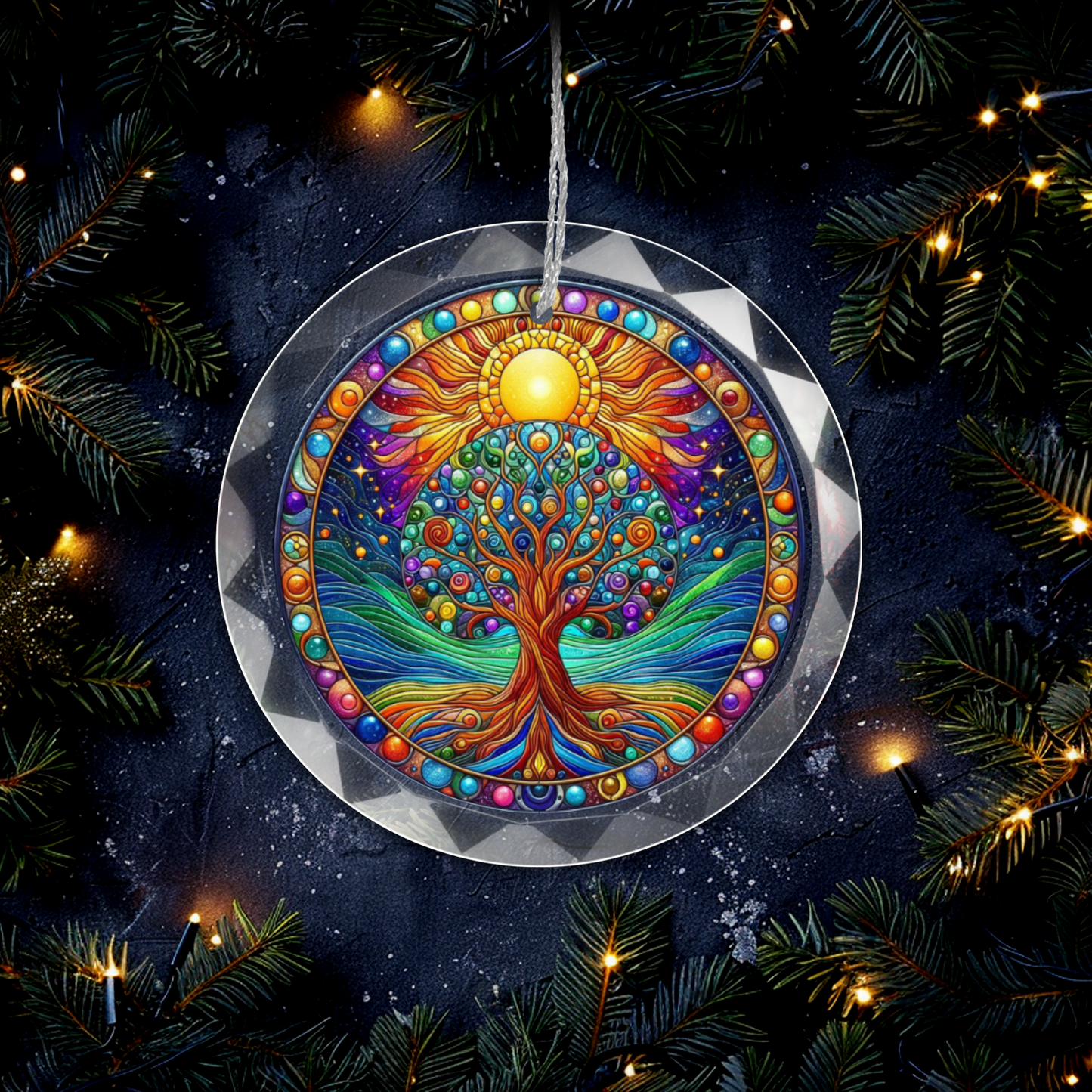 Glass Tree of Life Ornament