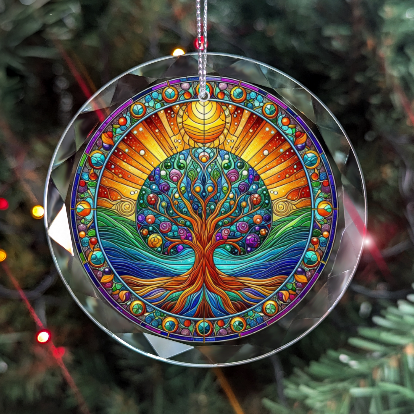 Glass Tree of Life Ornament