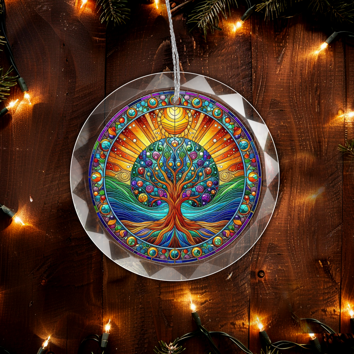 Glass Tree of Life Ornament