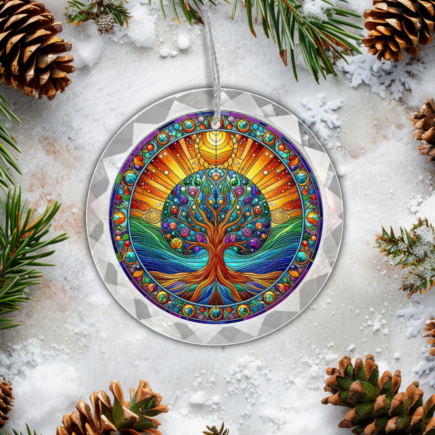 Glass Tree of Life Ornament