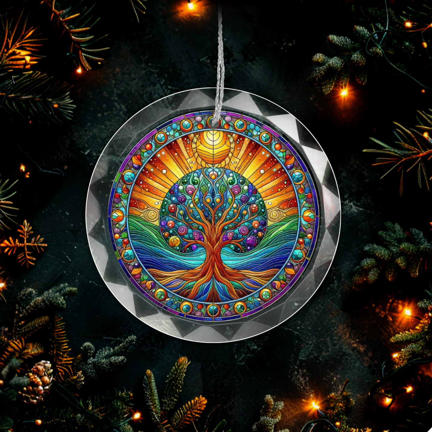 Glass Tree of Life Ornament
