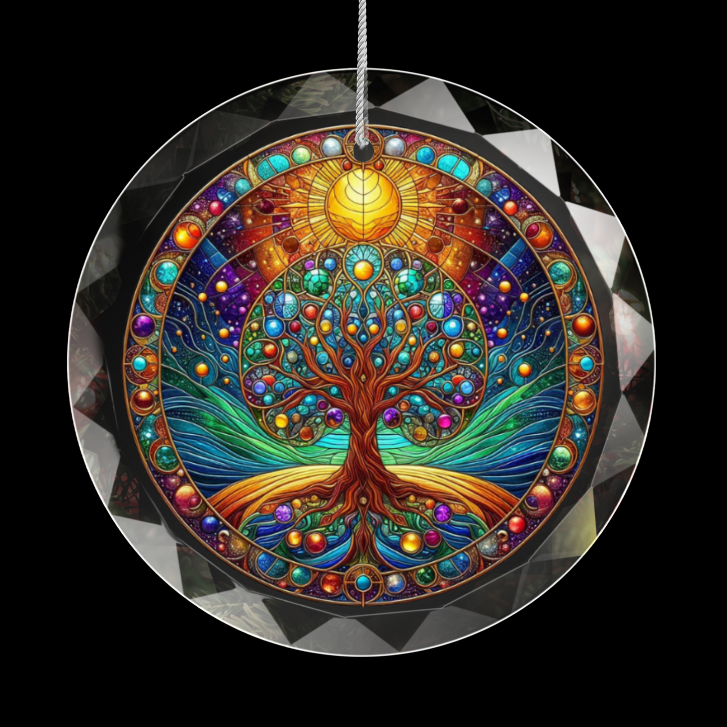 Glass Tree of Life Ornament