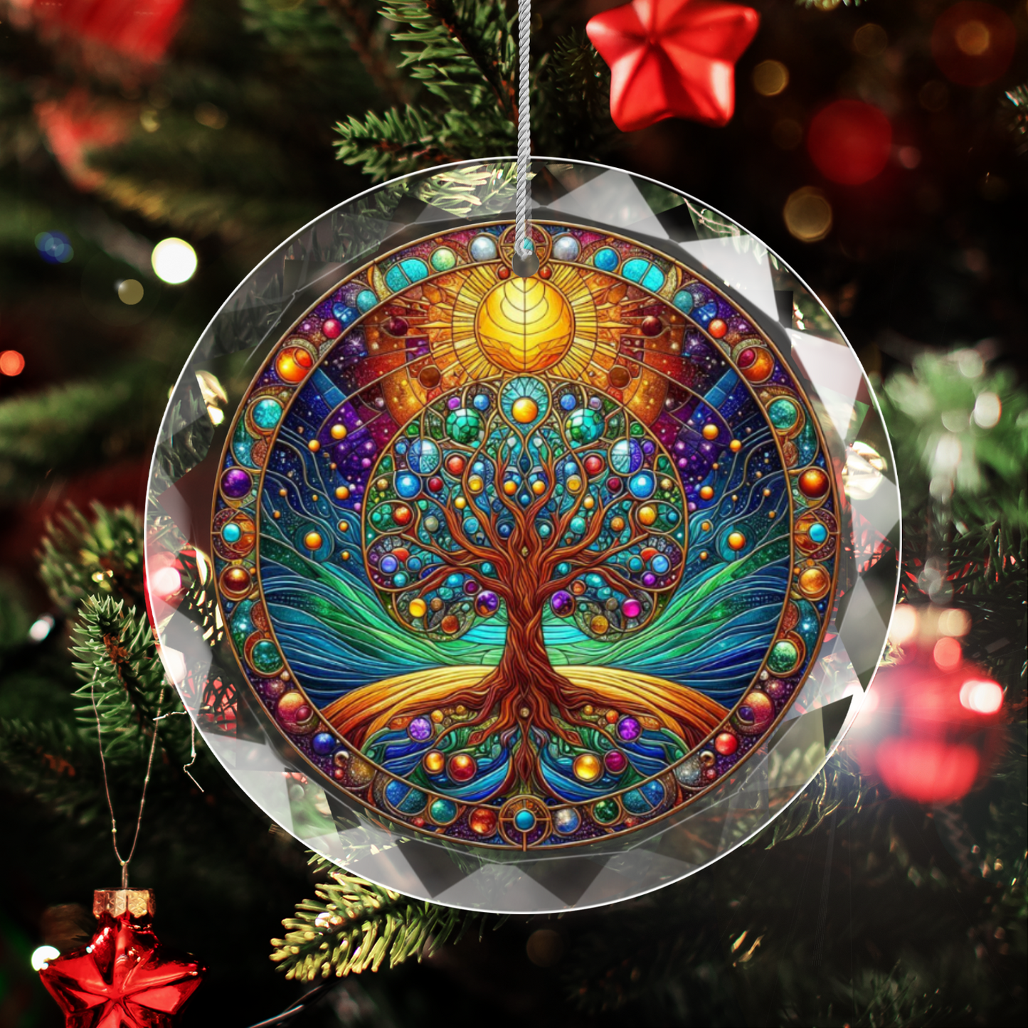 Glass Tree of Life Ornament