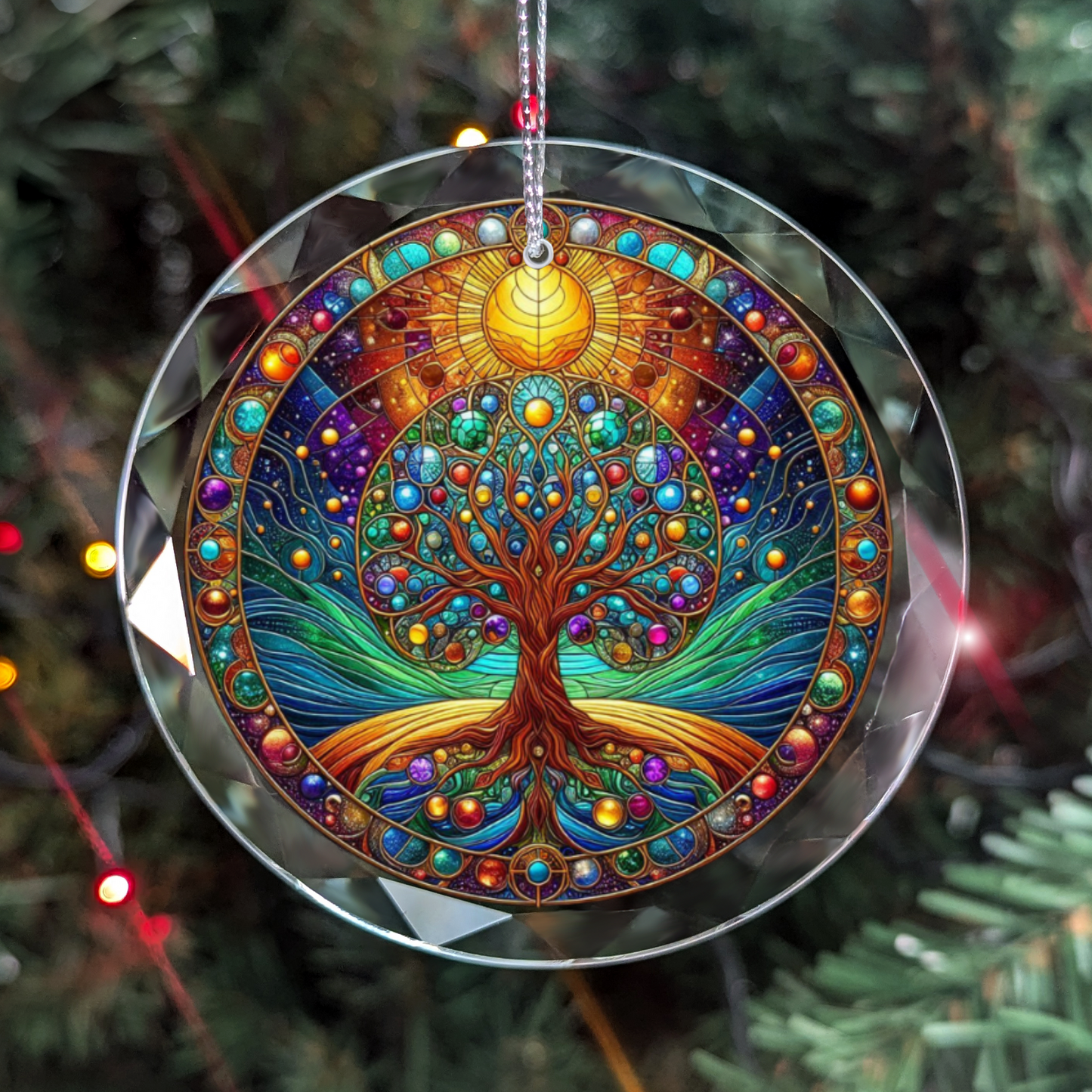 Glass Tree of Life Ornament