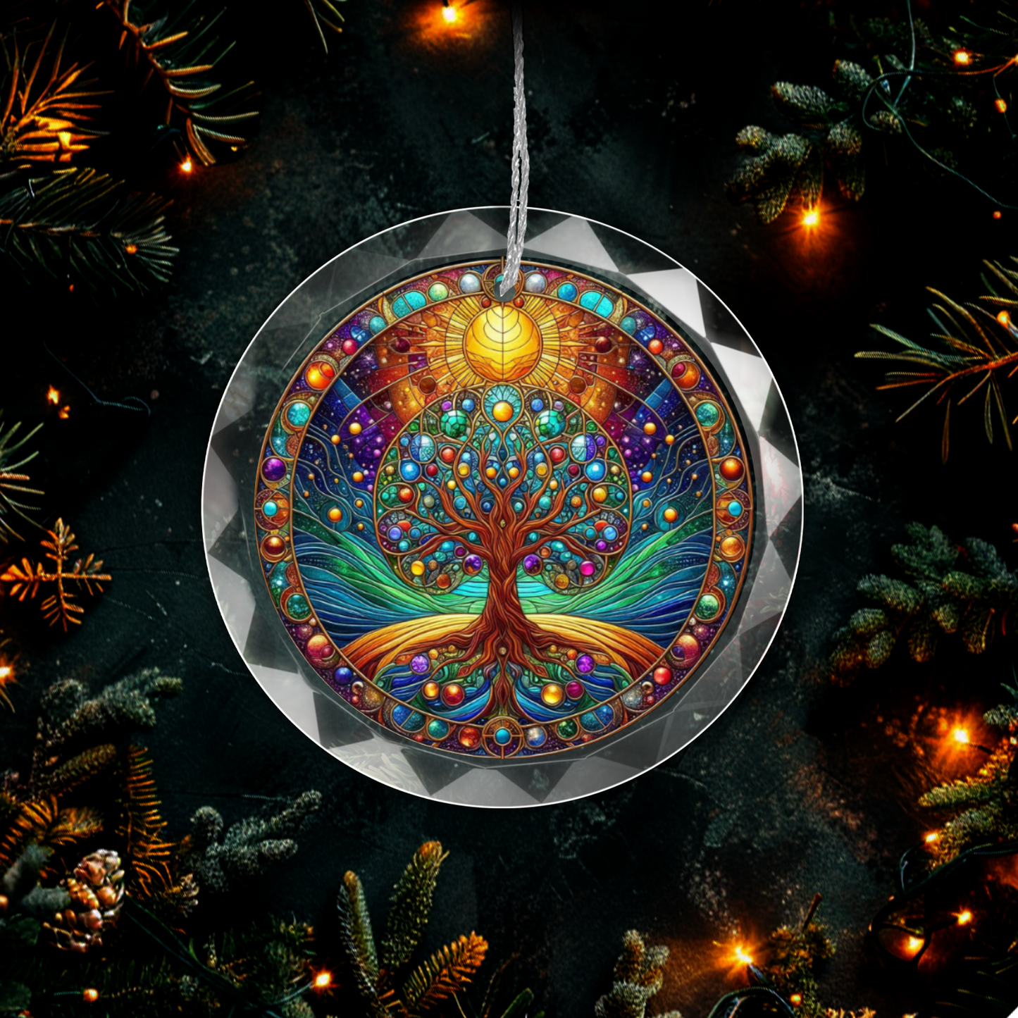 Glass Tree of Life Ornament