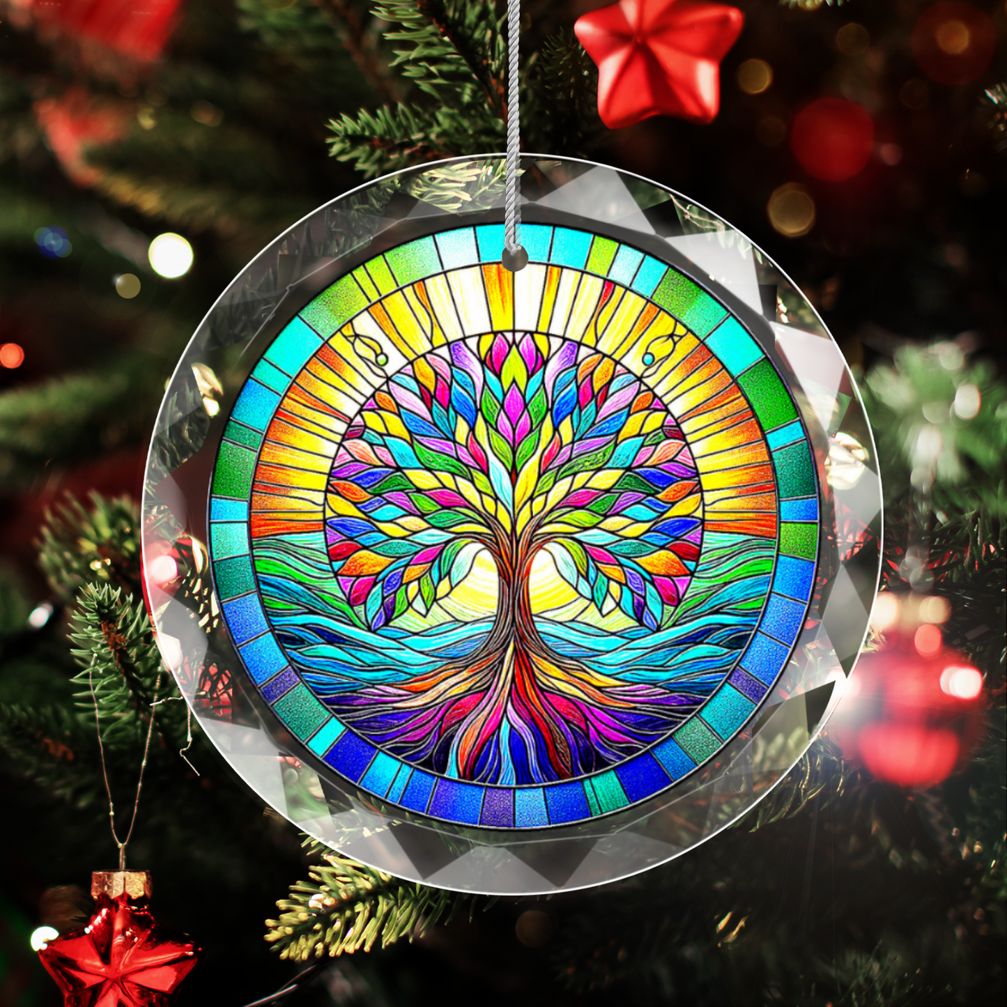 Glass Tree of Life Ornament