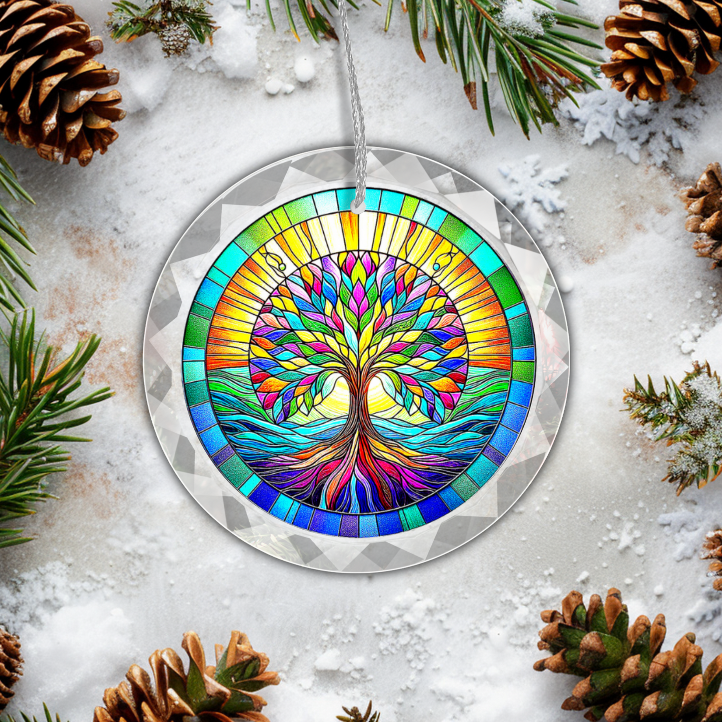 Glass Tree of Life Ornament