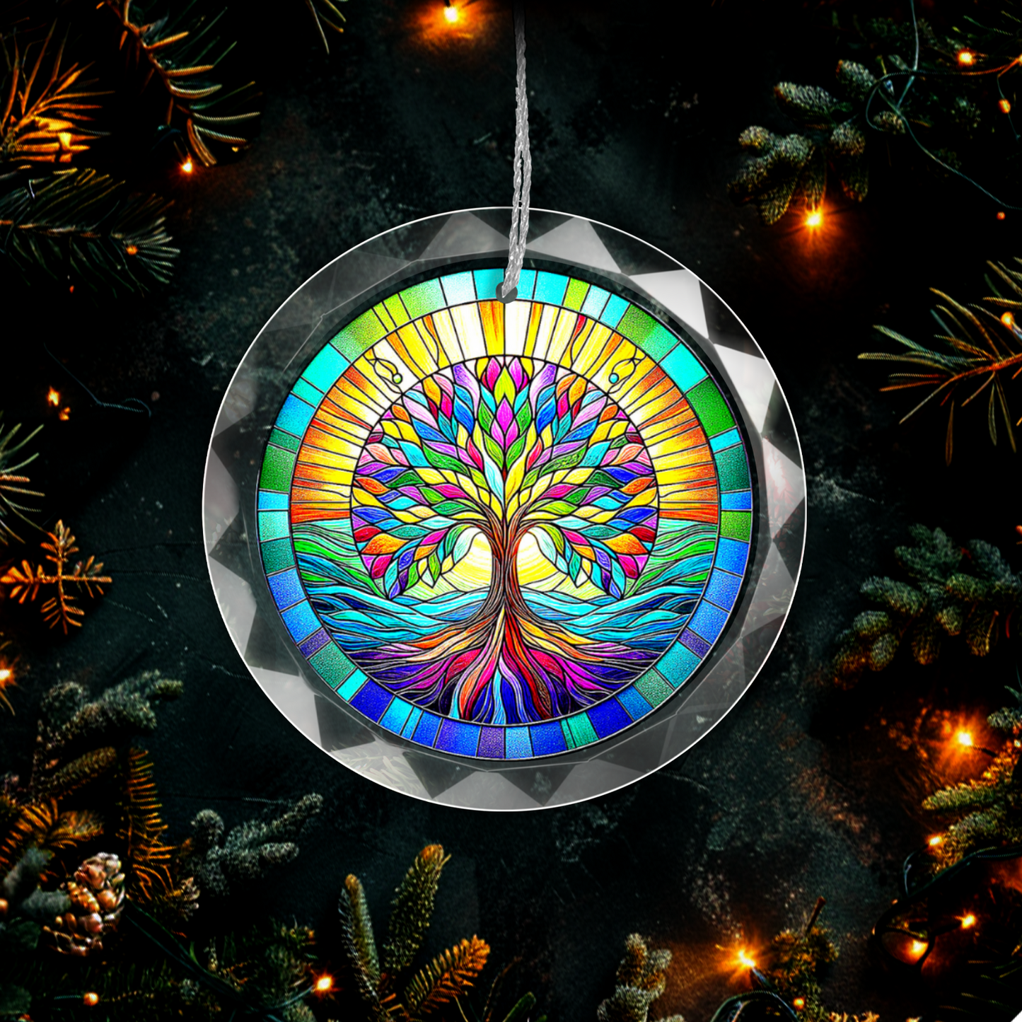 Glass Tree of Life Ornament