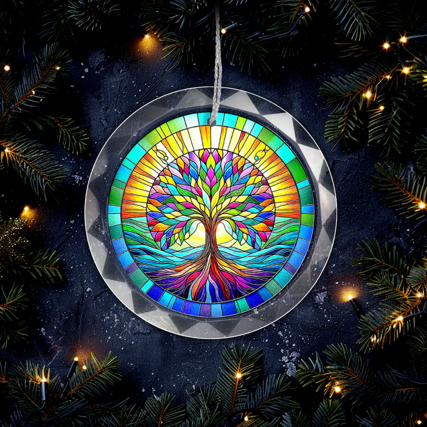 Glass Tree of Life Ornament