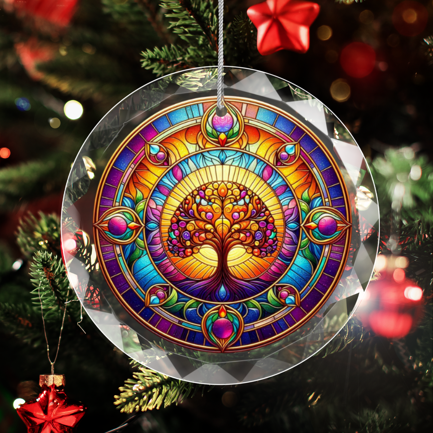 Glass Tree of Life Ornament