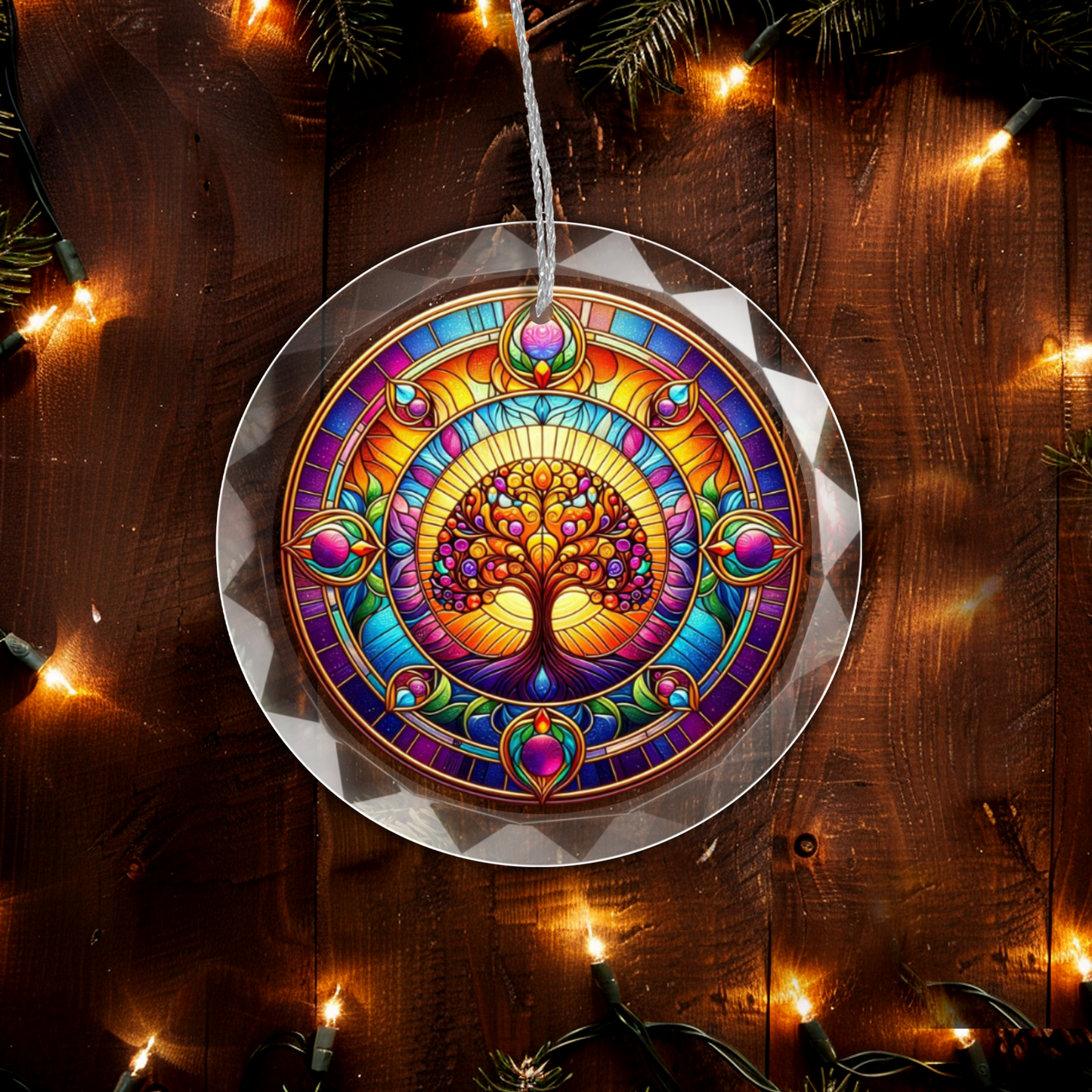 Glass Tree of Life Ornament