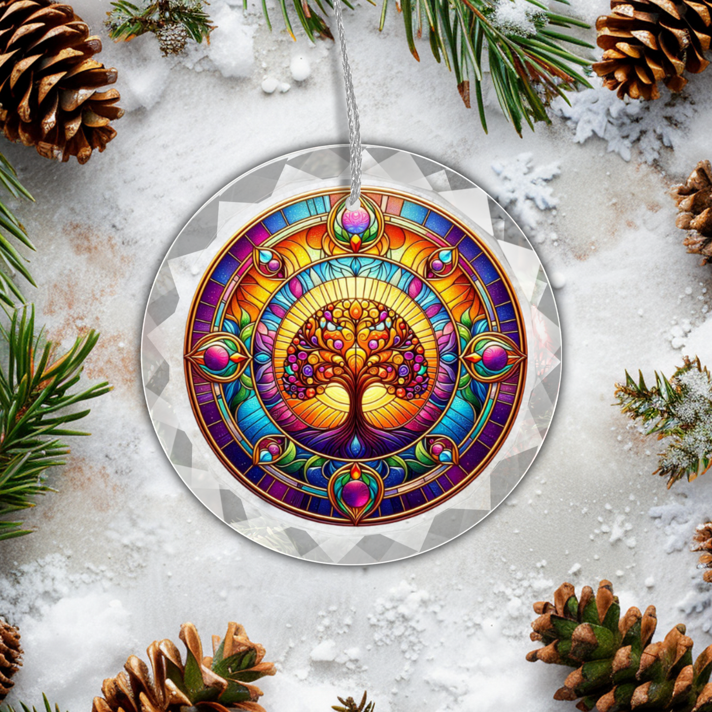 Glass Tree of Life Ornament