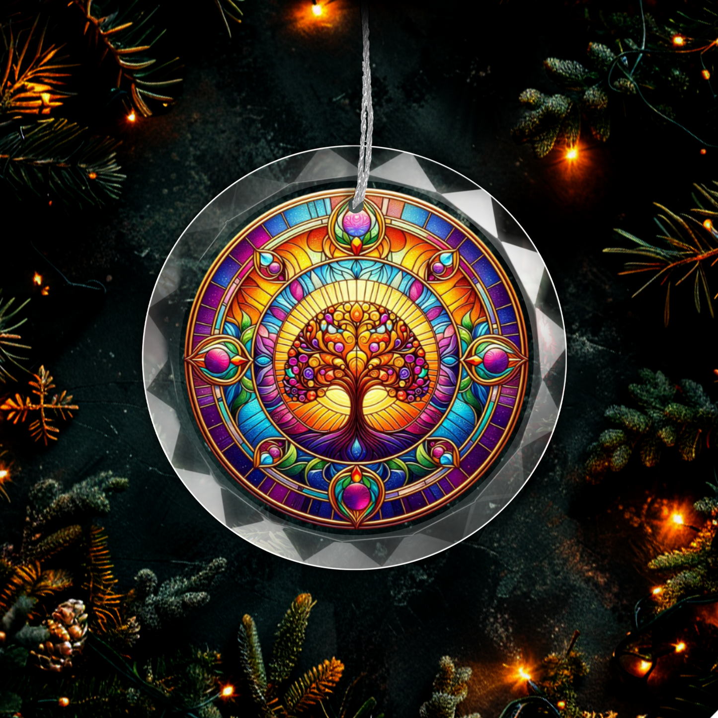 Glass Tree of Life Ornament