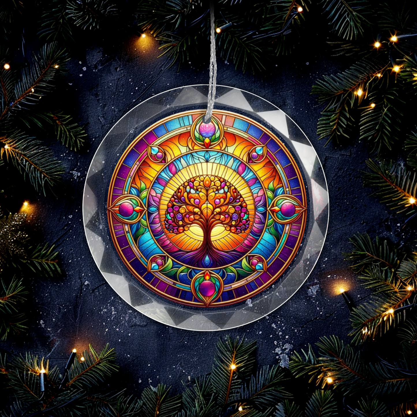 Glass Tree of Life Ornament
