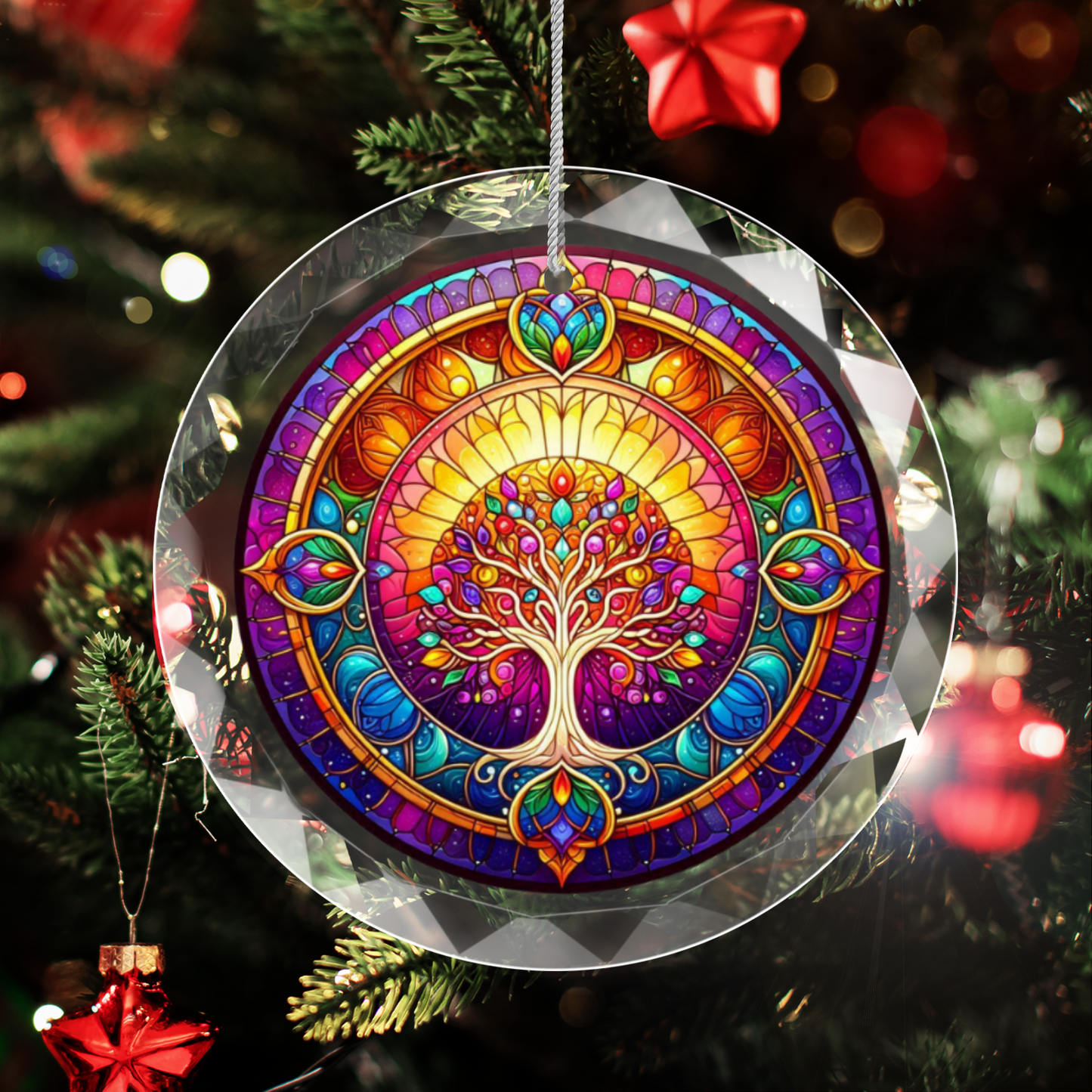 Glass Tree of Life Ornament