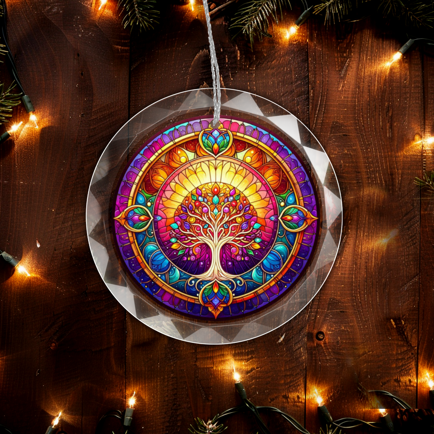 Glass Tree of Life Ornament