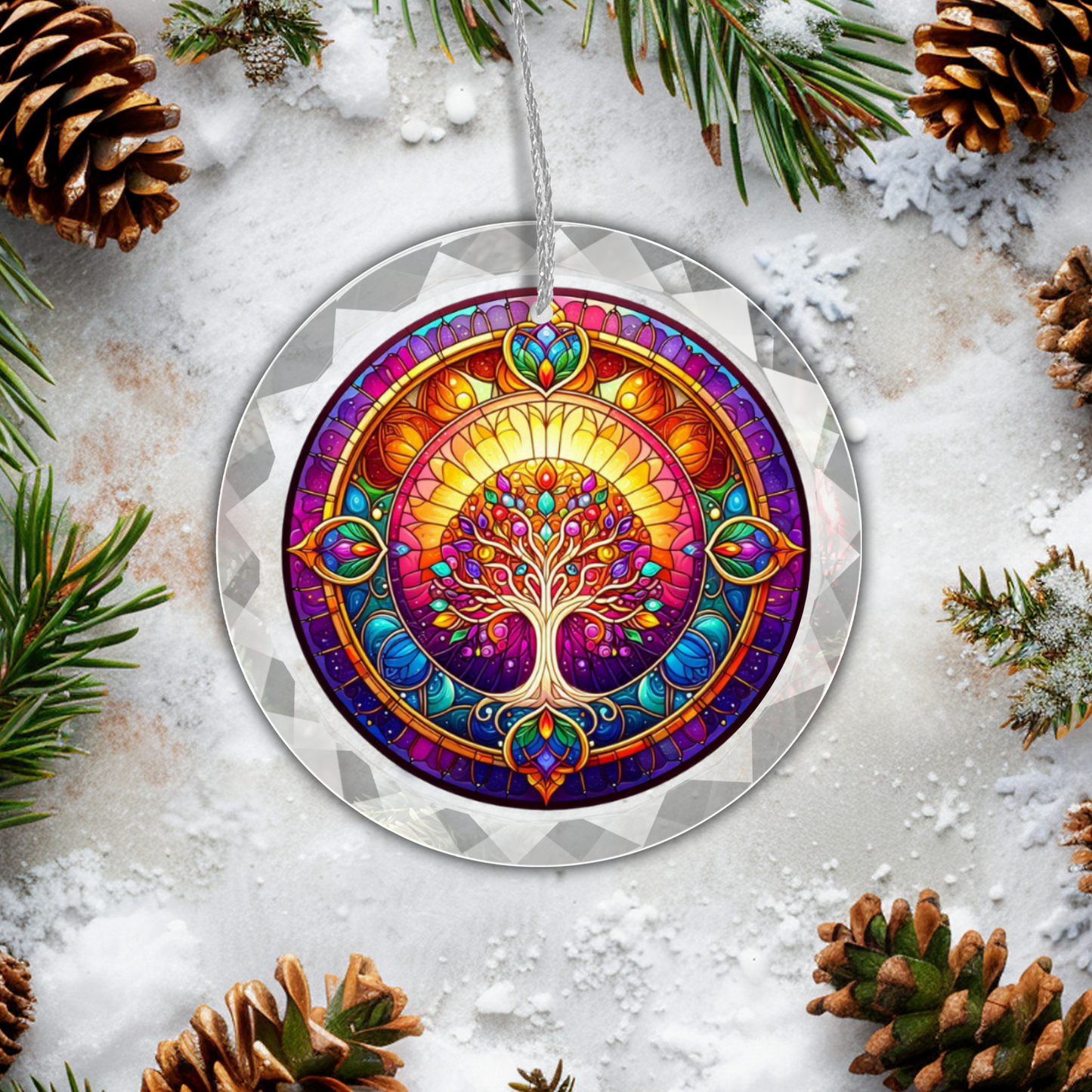 Glass Tree of Life Ornament