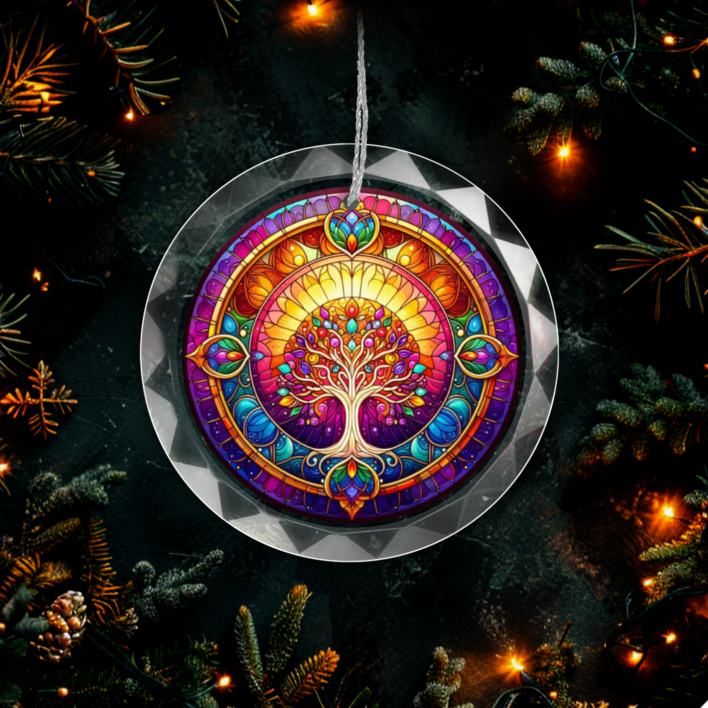 Glass Tree of Life Ornament