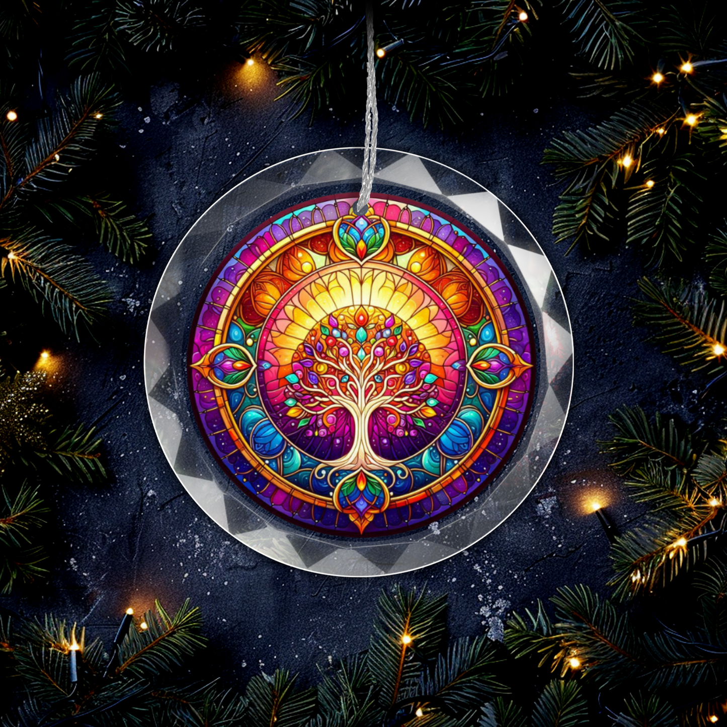 Glass Tree of Life Ornament