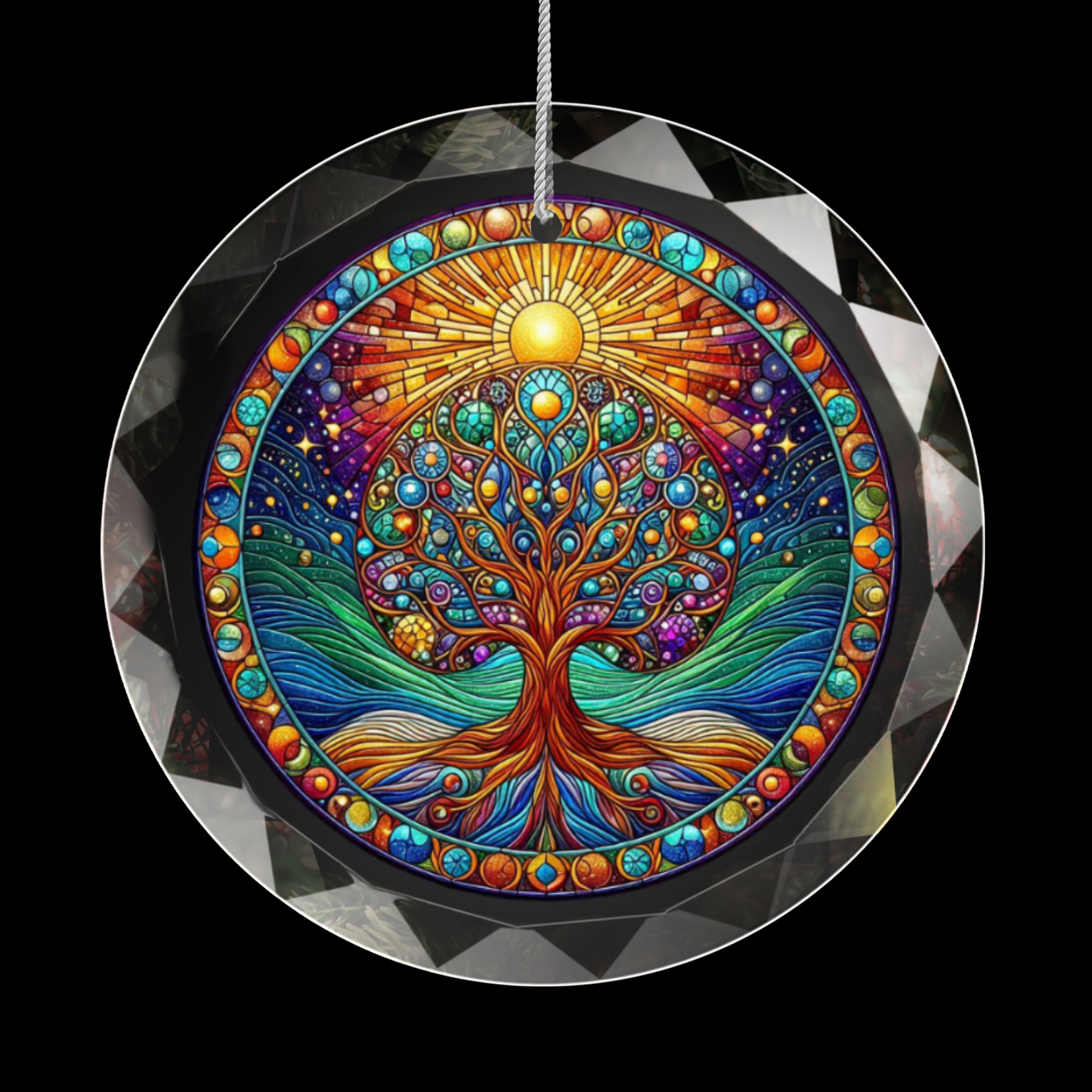 Glass Tree of Life Ornament